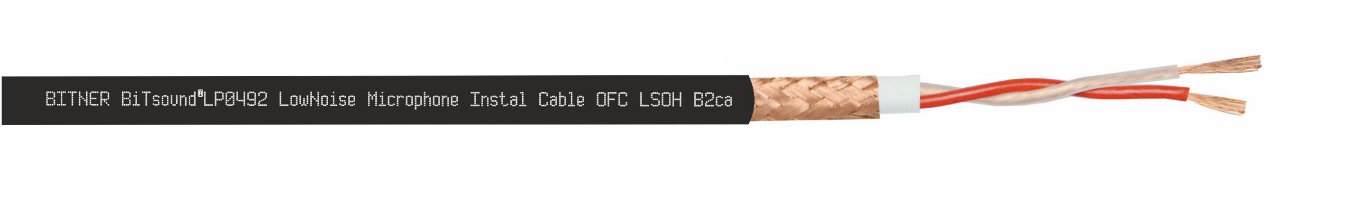 BiTsound®LP0492 LowNoise Microphone Instal Cable OFC LSOH B2ca